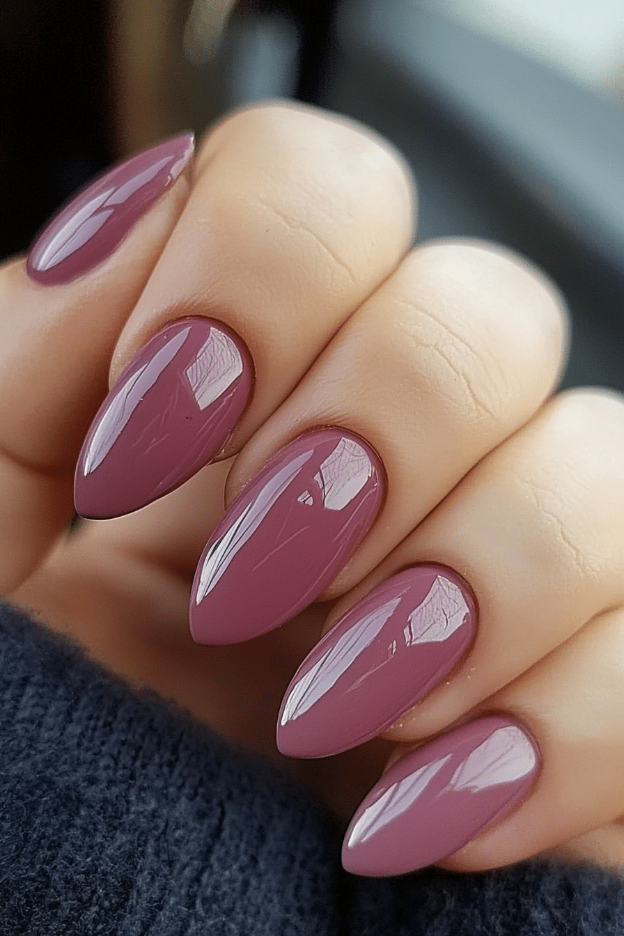 21. Muted Mauve Monochrome (Classy Nail Design Ideas) - Classy Nail Design Ideas