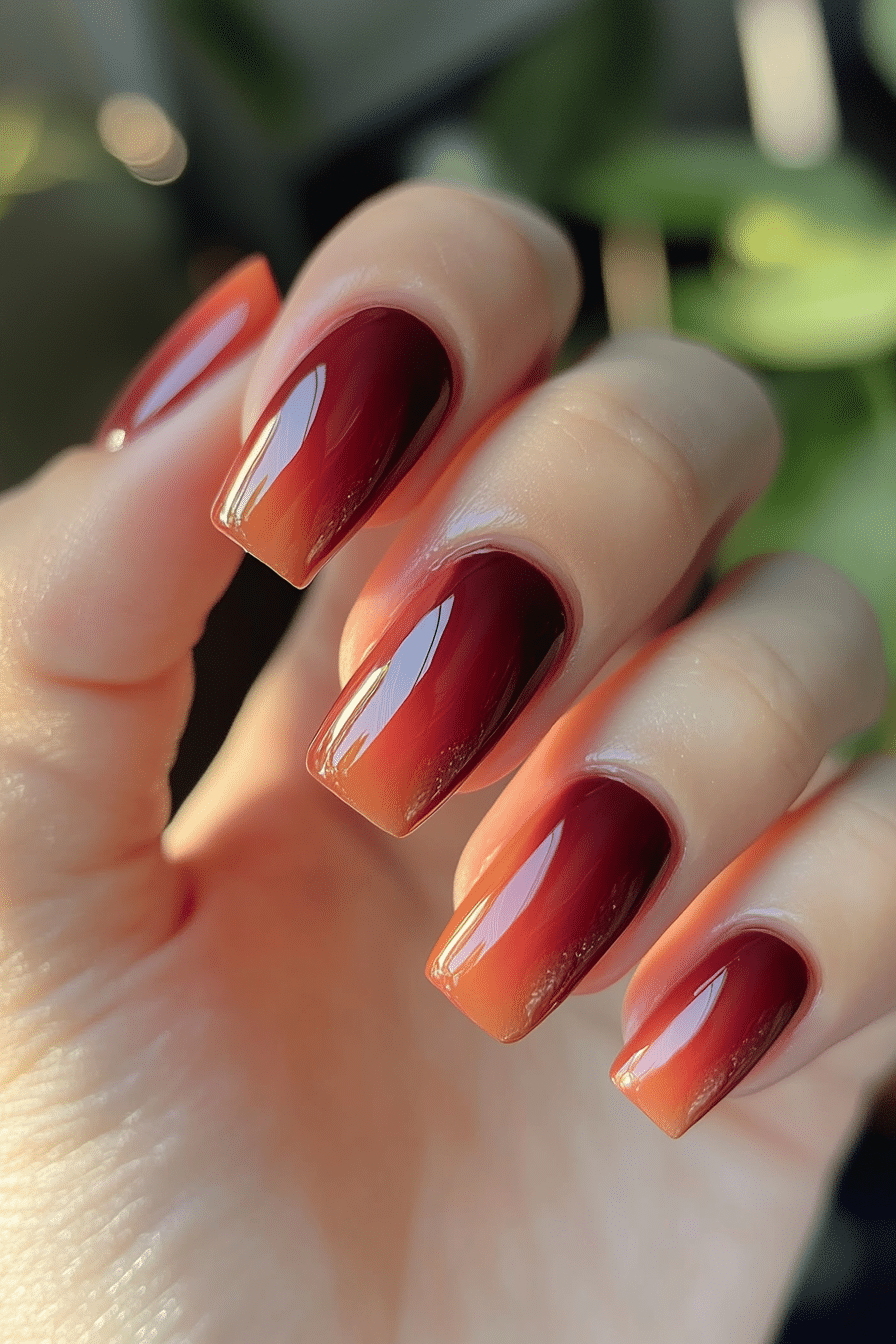 24. Warm Terracotta Blend (Classy Nail Design Ideas) - Classy Nail Design Ideas