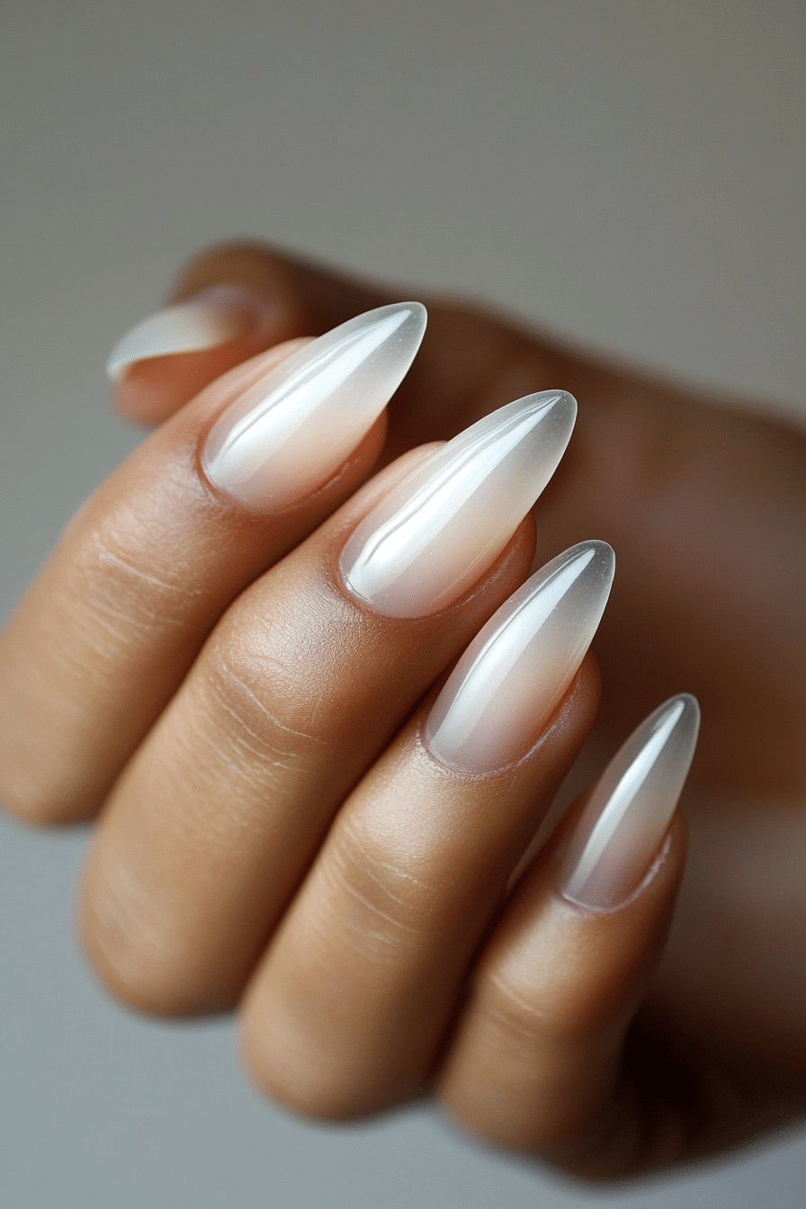 7. Frosted Glass Tips (Clear Nail Design Ideas) - Clear Nail Design Ideas